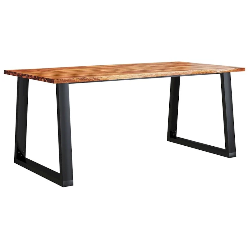 vidaXL Dining Table with Live Edge 78.7x35.4x29.5 Solid Wood Acacia