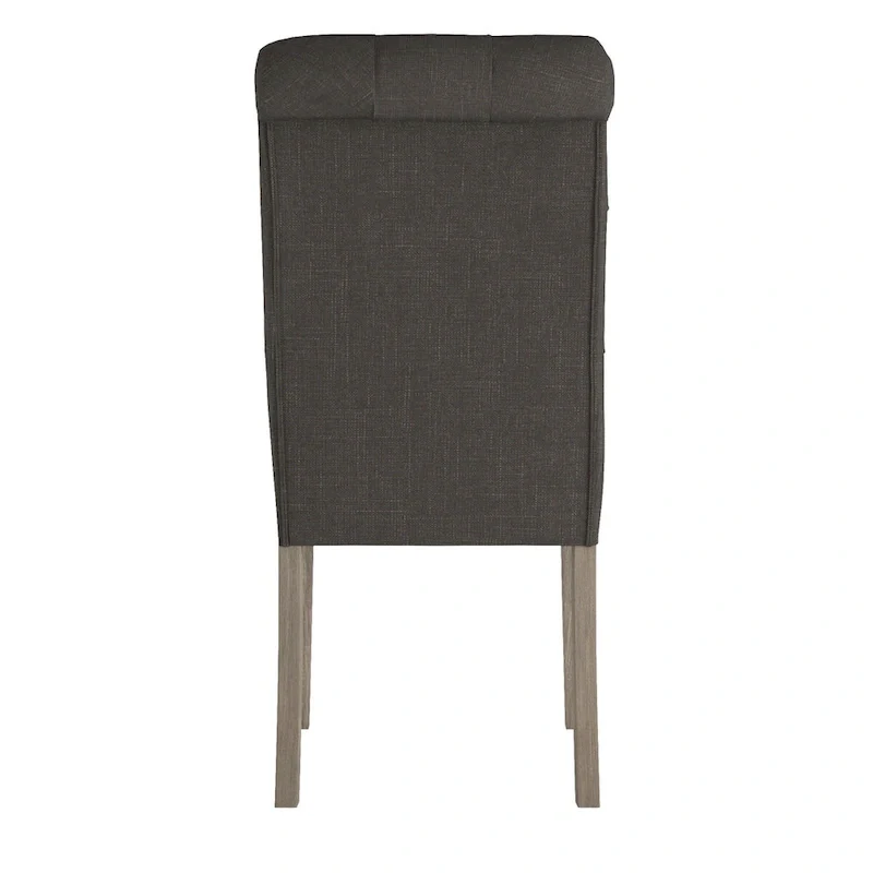 Benchwright Linen Tufted Dining Chair with Grey Finish Legs (Set of 2) by iNSPIRE Q Artisan