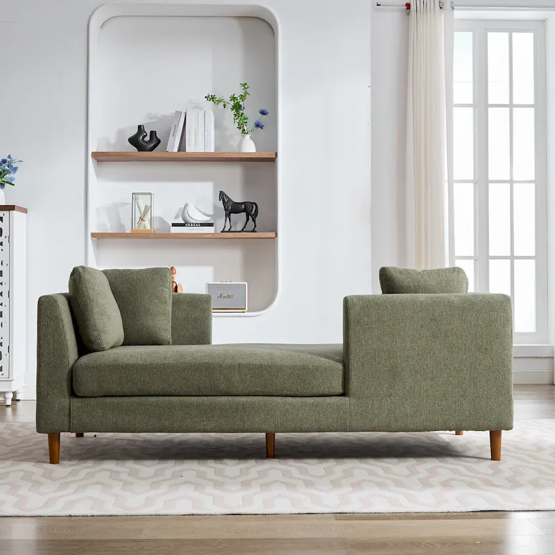 Double-Sided Upholstered Chaise Lounge - Seats 2