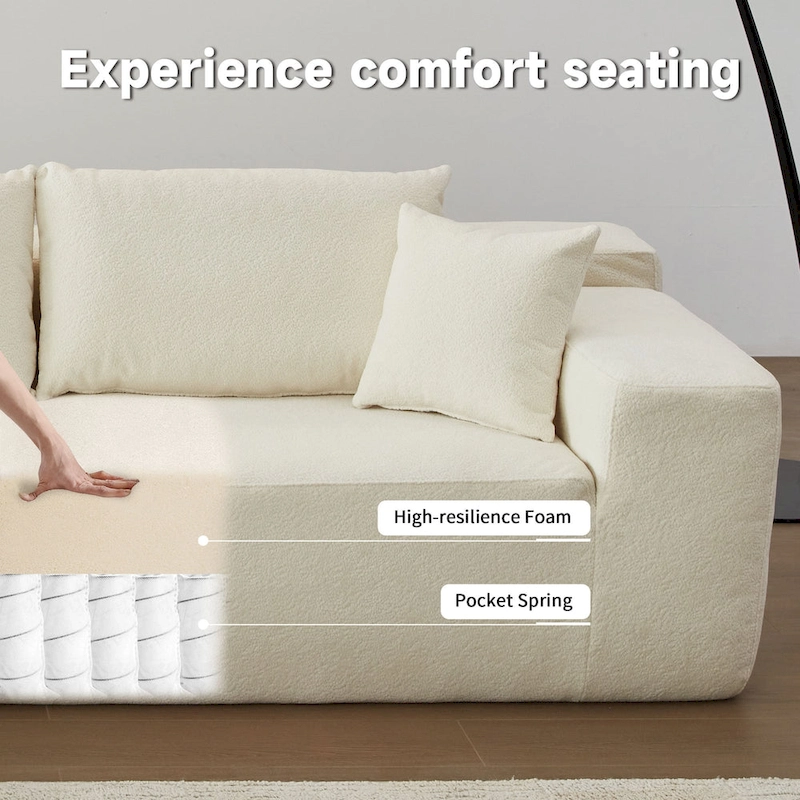 HOOOWOOO Modern L-shaped Modular Sectional Sofa with Chaise