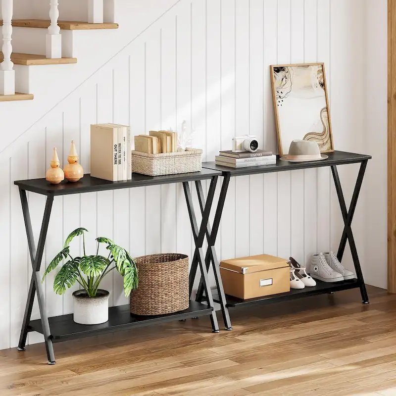 Console Table with 2 Shelves