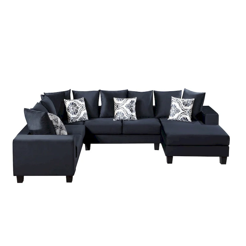 Merax Modern U Shape Sectional Sofa with Lots of Pillows Included