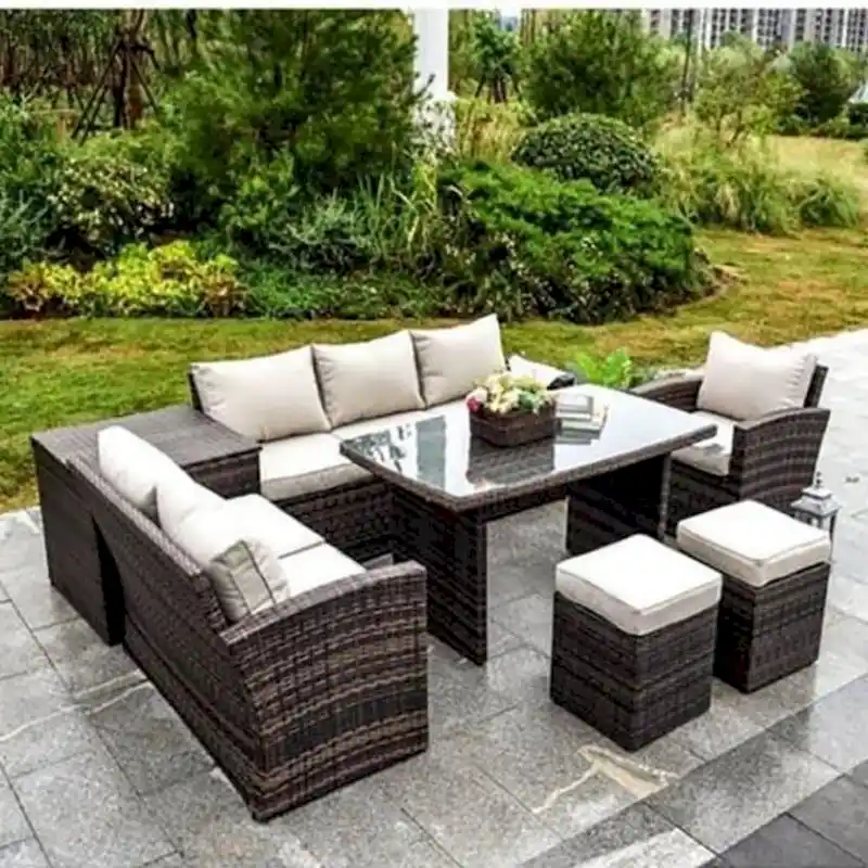 Moda 7-Piece Outdoor Sofa Set Wicker Patio Sectional Furniture