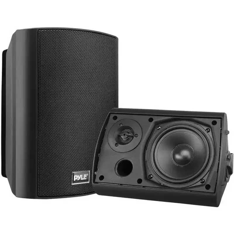 Pyle 6.5 Indoor/Outdoor Bluetooth Wall Mount Speakers (PDWR62BTBK) - Black, 2-Piece Set