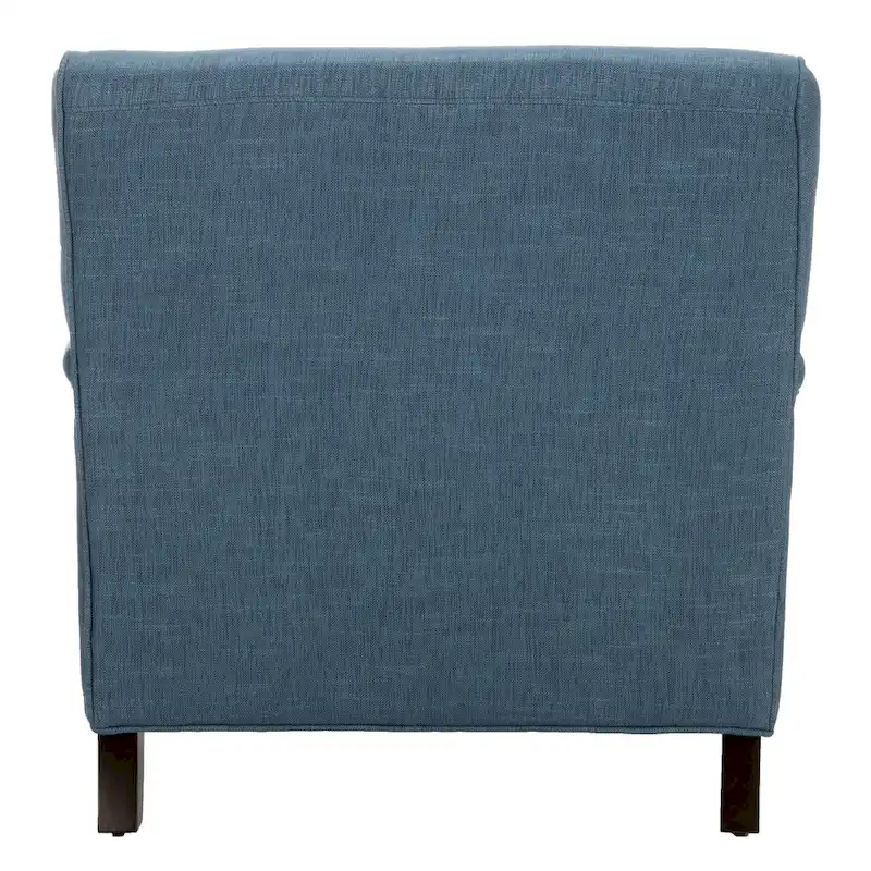 Transitional Club Chair with Nailhead Trim - 29W x 34D x 31.5H - Espresso Legs with Casters