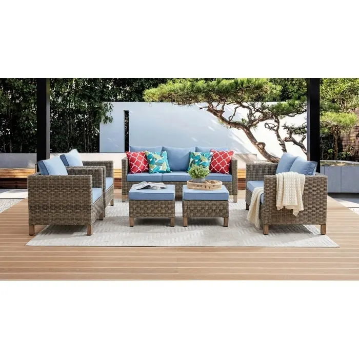 6 Piece Sectional Seating Group with Cushions