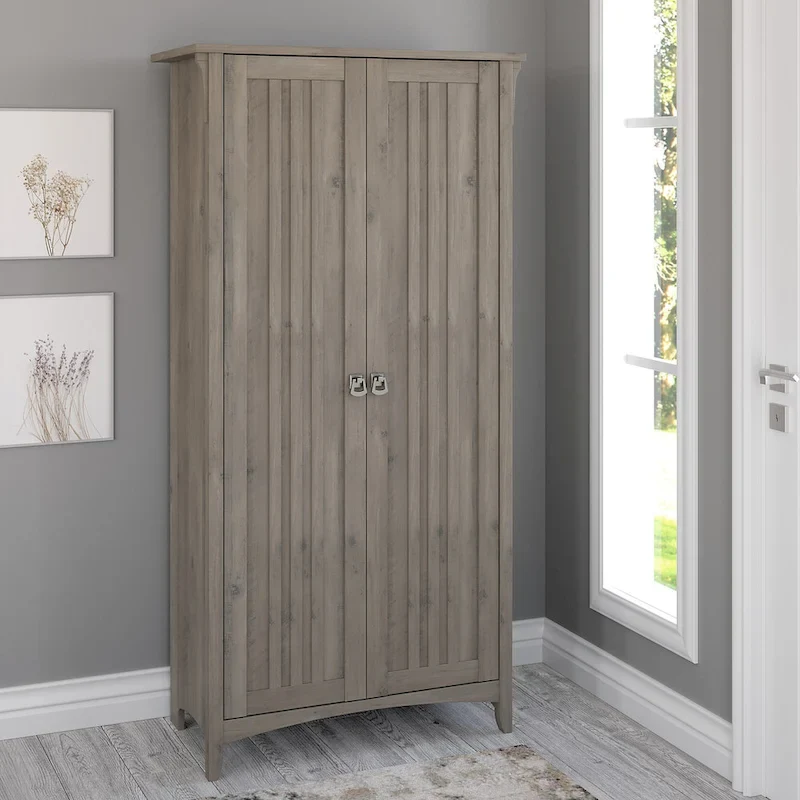 Tall Freestanding Storage Cabinet with Doors – Adjustable Shelves, Any Room