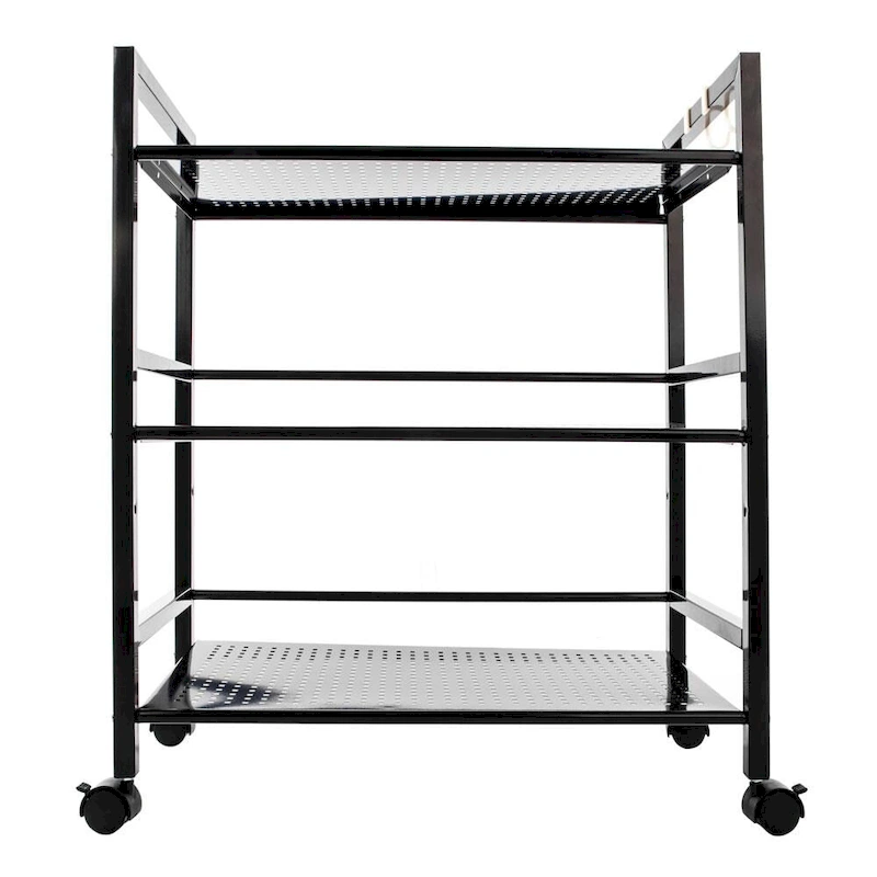 3-tier Rolling Black Utility Cart