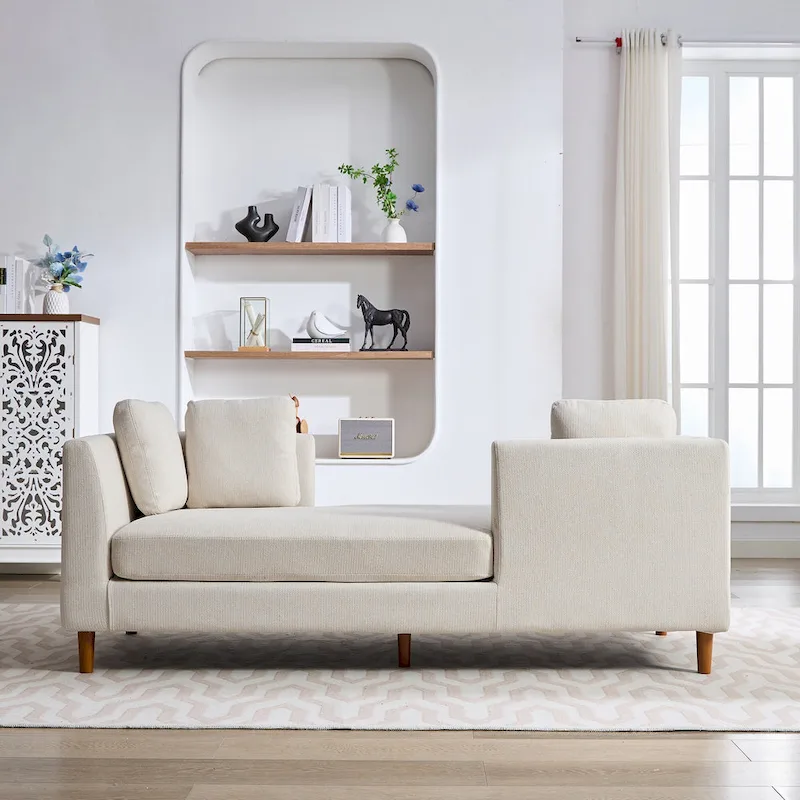 Double-Sided Upholstered Chaise Lounge - Seats 2