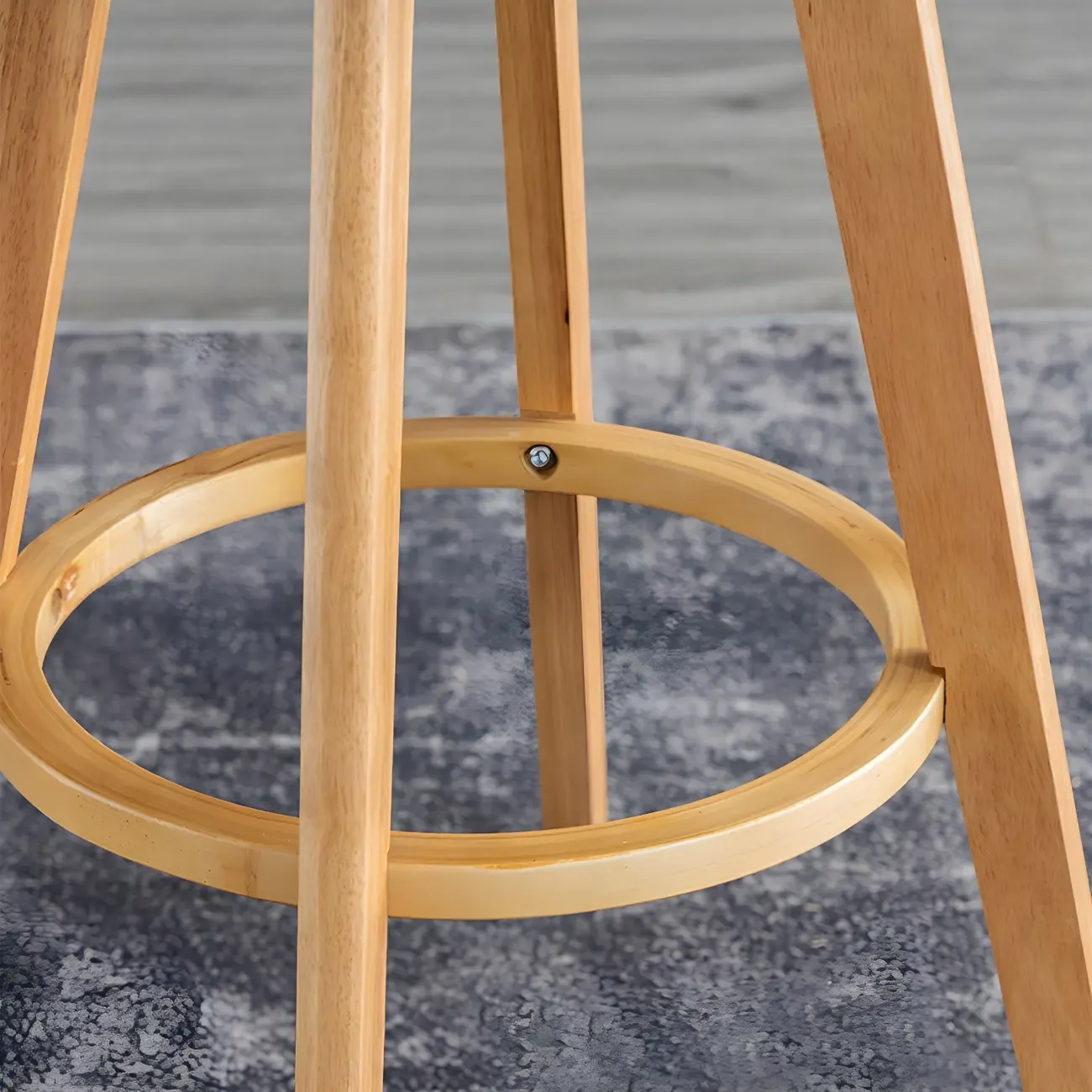 Mid-Century Distressed Leather Swivel Bar Stool with Back