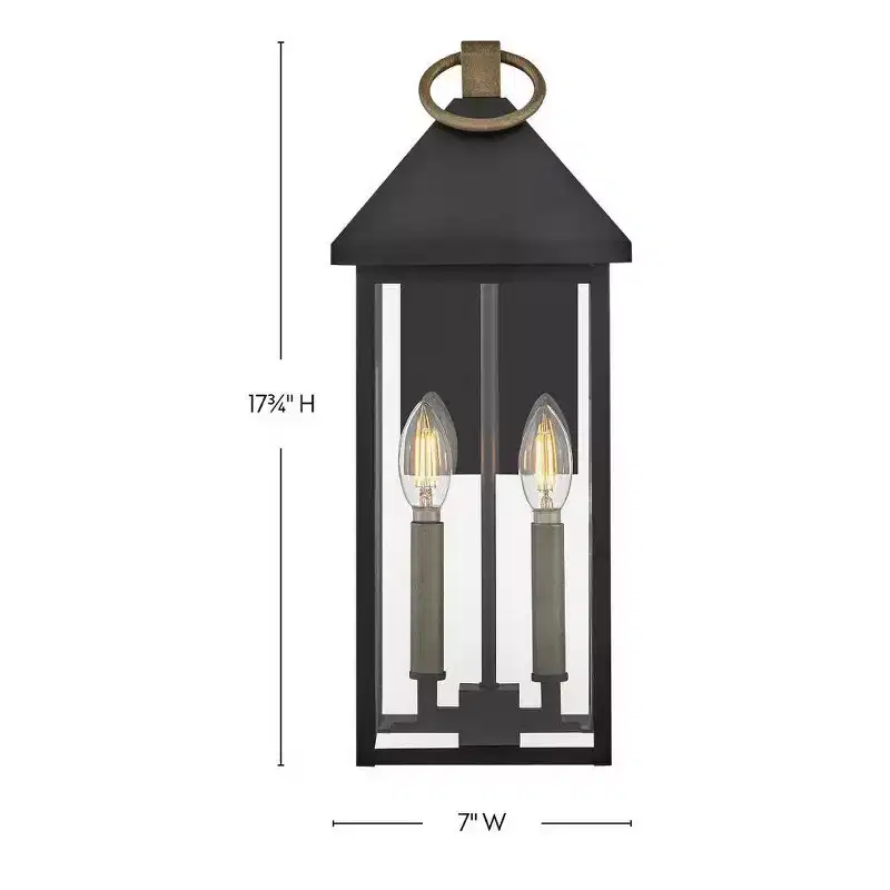 Lark Rhett 2 - Light Wall Light in Black
