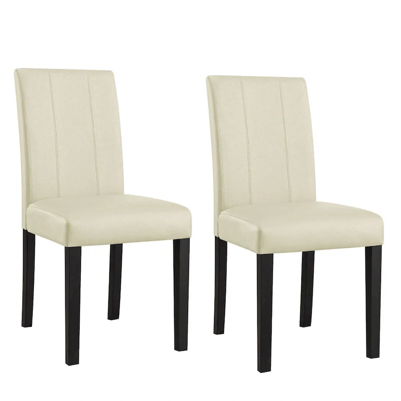 Subrtex(Set of 2)Faux Leather Parsons Upholstered Dining Chair