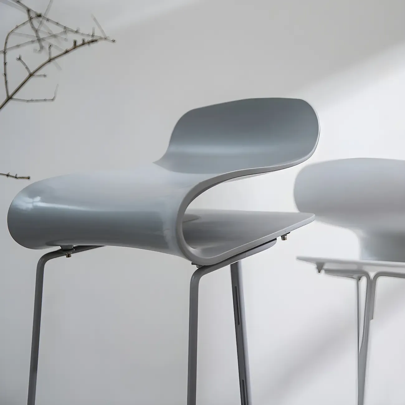 Acrylic Sleek Durable Backless Counter Height Bar Stool