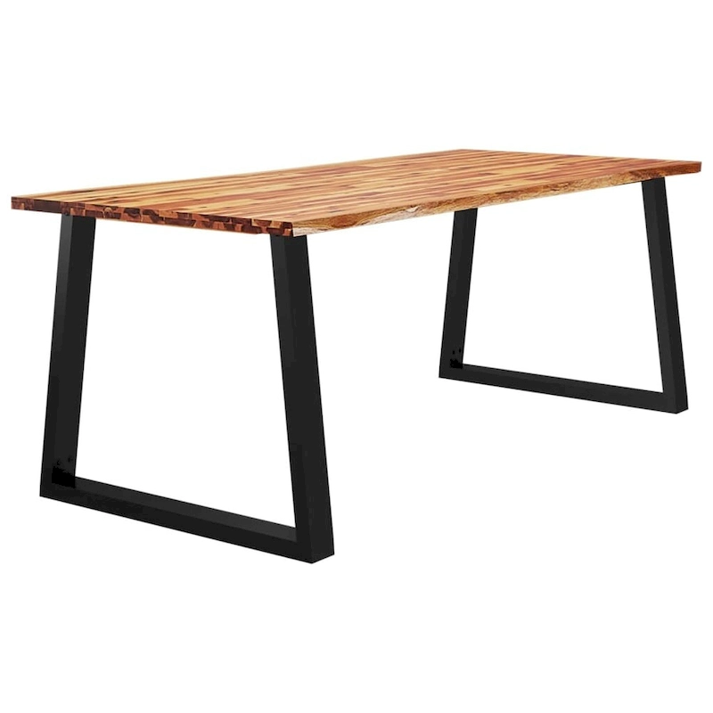 vidaXL Dining Table with Live Edge 78.7x35.4x29.5 Solid Wood Acacia