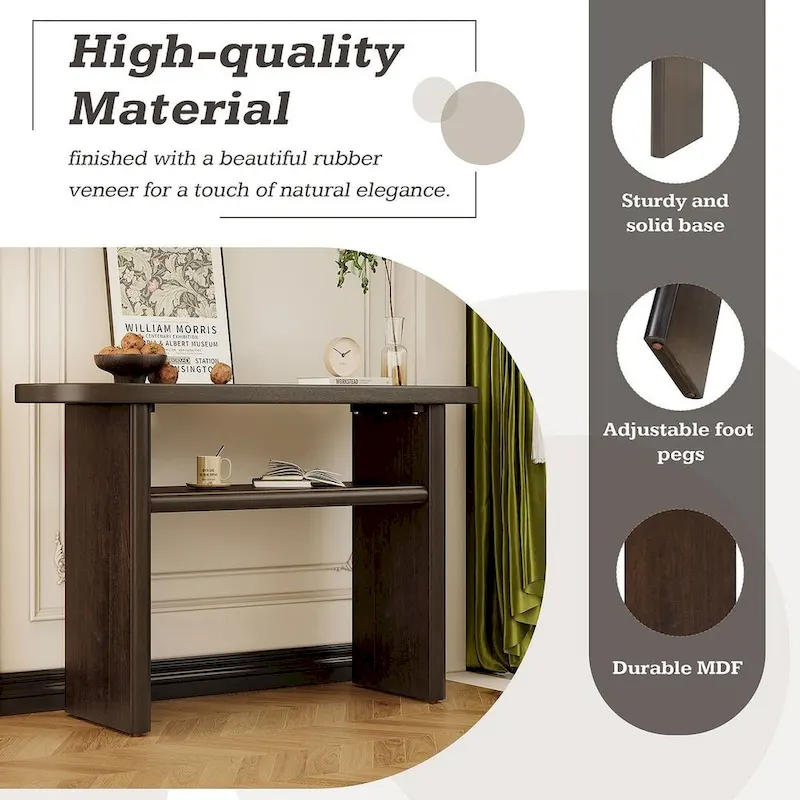 47.80 Modern Wooden Console Table with Shelf