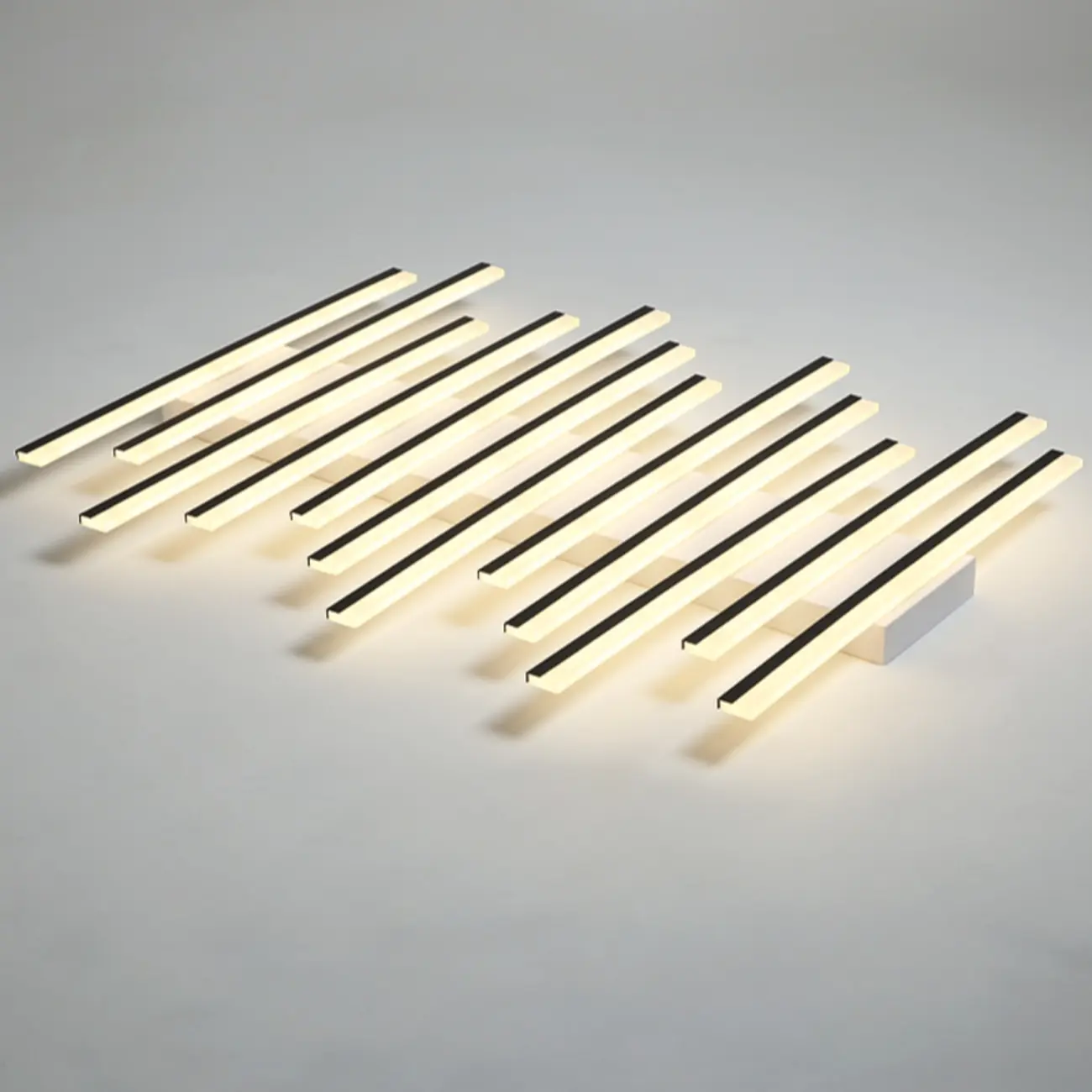 Geometric LED Semi Flush Ceiling Light with Acrylic Shade