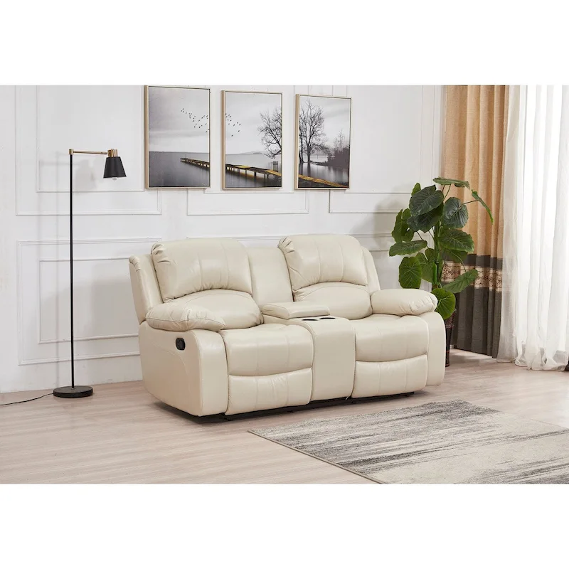 Betsy Furniture 2 Piece Bonded Leather Reclining Living Room Set, Sofa and Loveseat