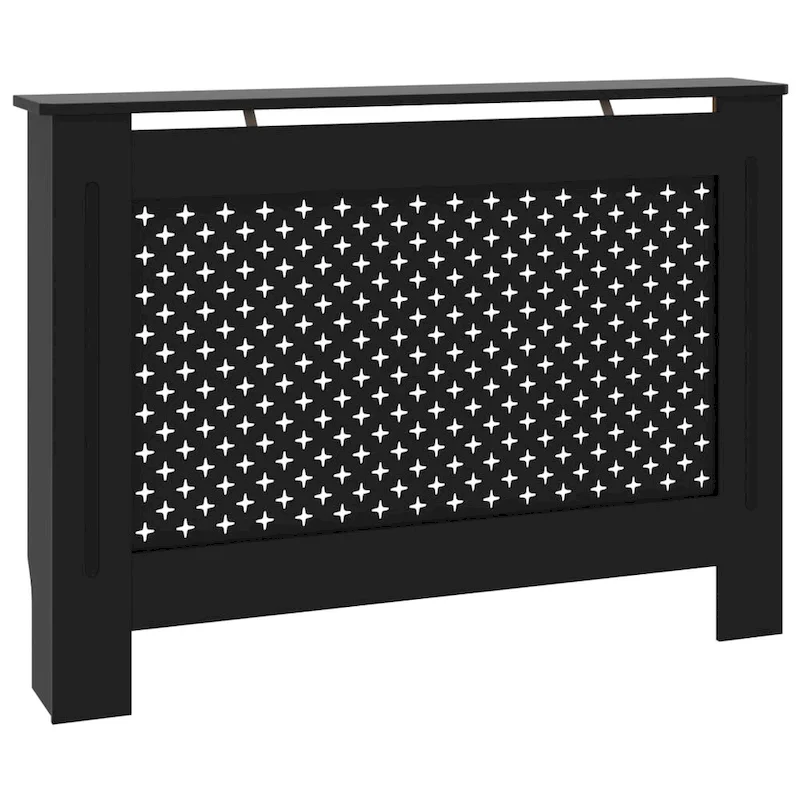 vidaXL Radiator Cover Black 44.1x7.5x32.1 MDF