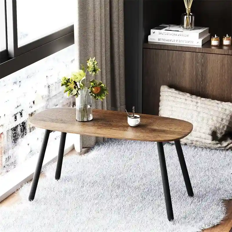 Folding Coffee Table Rustic Farmhouse Coffee Tables - 31.5D x 15.7W x 17.7H