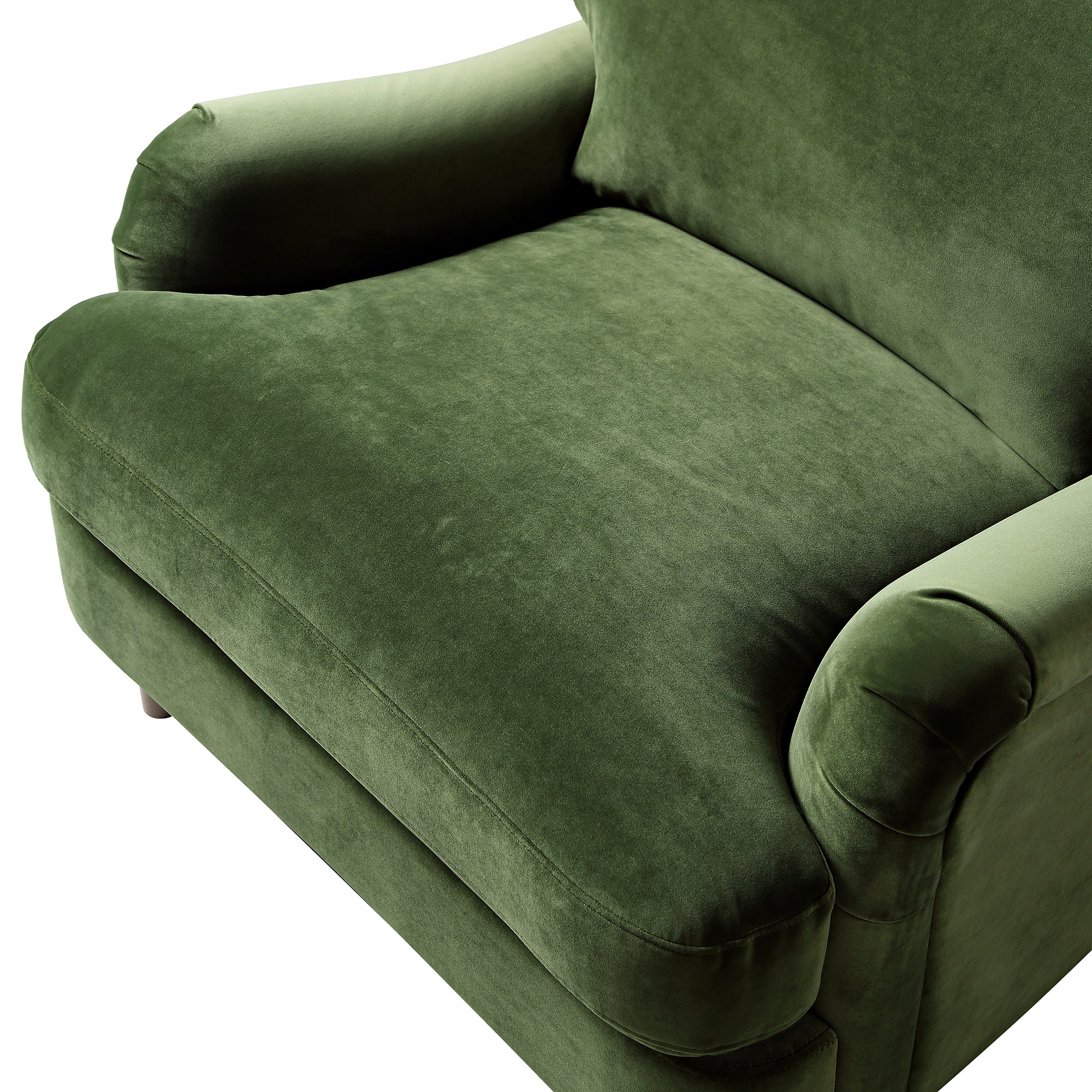 Fern Green Velvet Sofa, 1-Seater