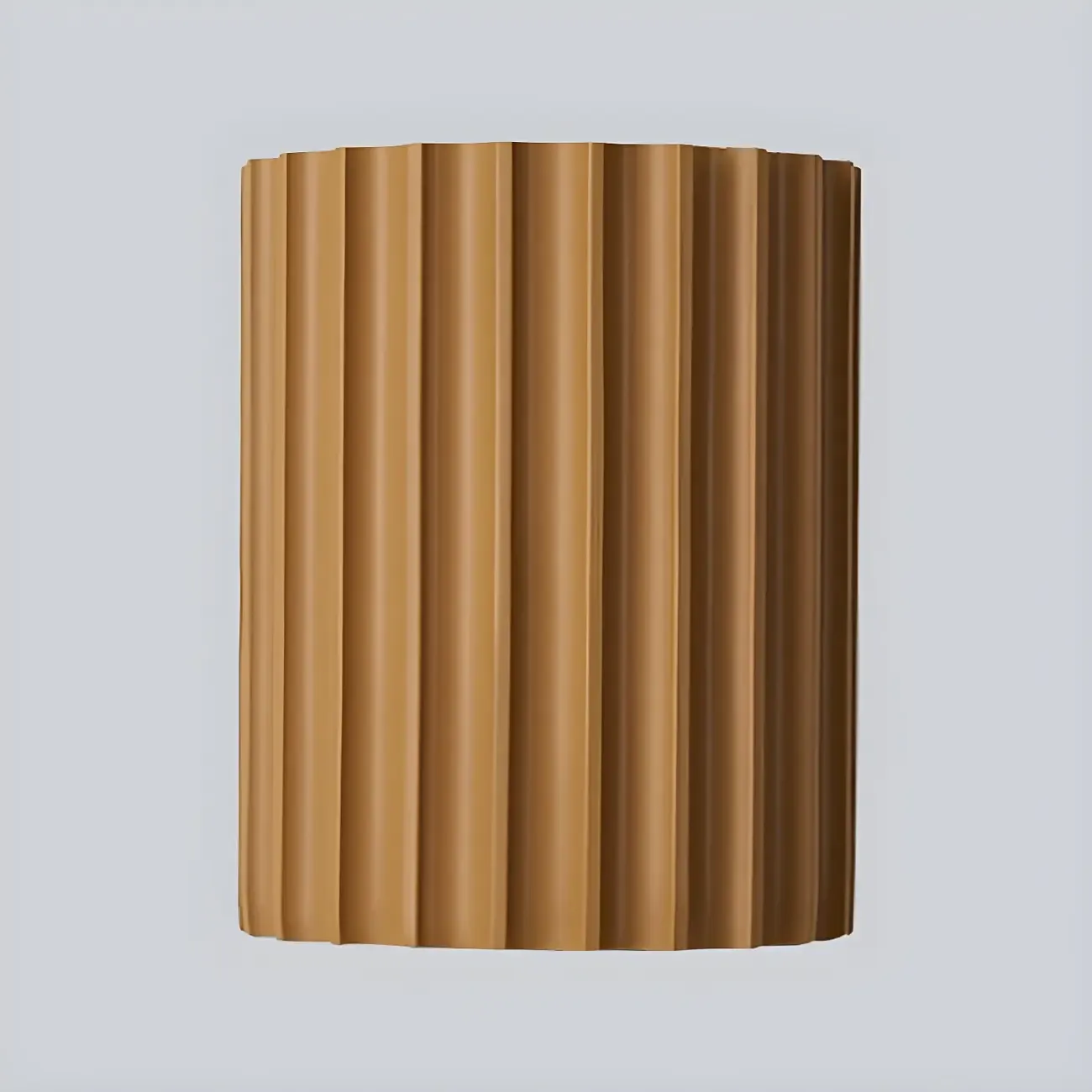 Modern Ribbed Half Cylinder Up Down Wall Sconce