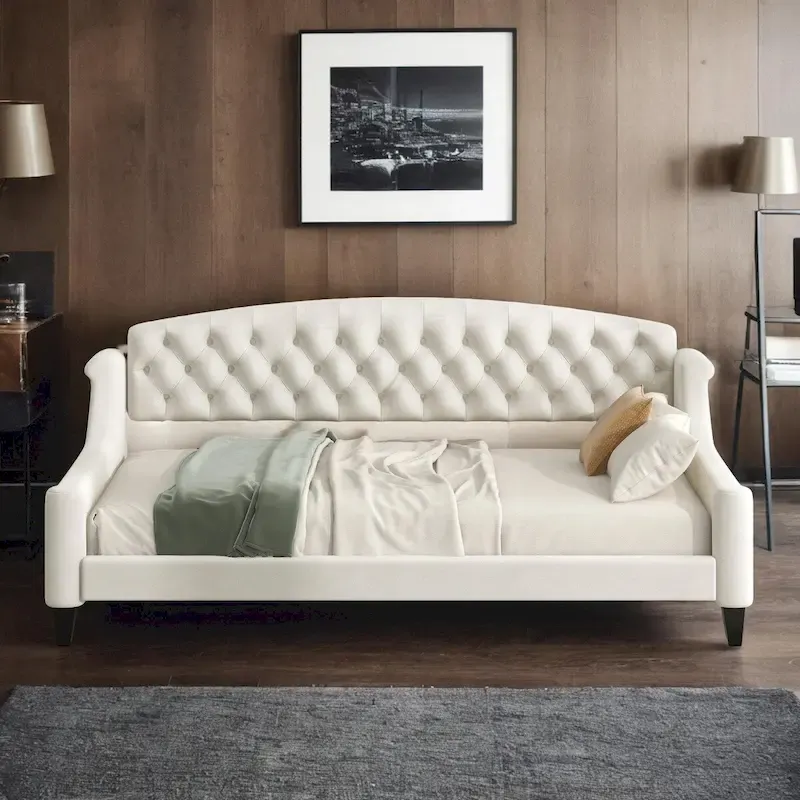 Full Size Modern Luxury Tufted Button Daybed,Multifunctional Design,No Box Spring Required