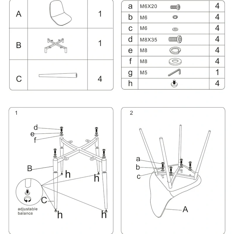 Modern Upholstered Dining Chair in Faux Leather