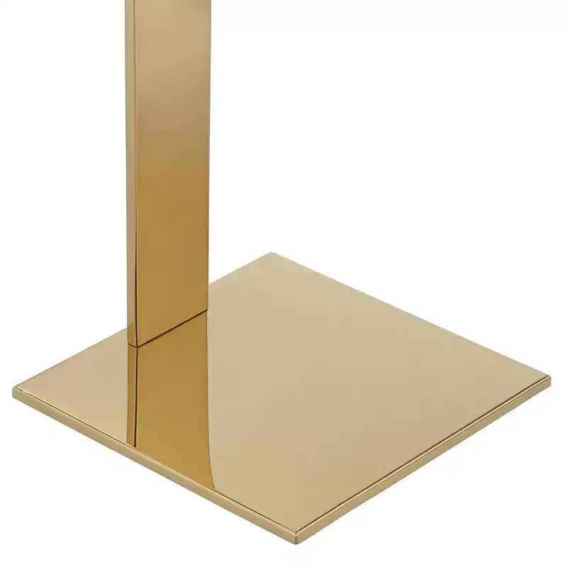55 Downing Street Hanna 10 Wide Gold and Acrylic Square Side Table