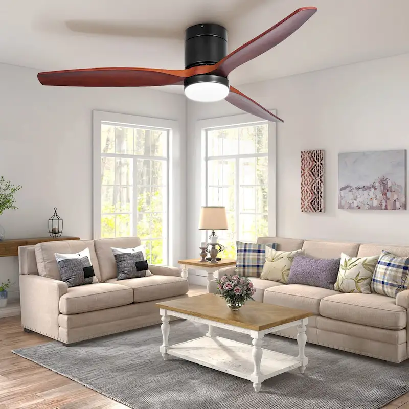 Moasis 52 Inch LED Ceiling Fan with Lights Remote 3 Blades