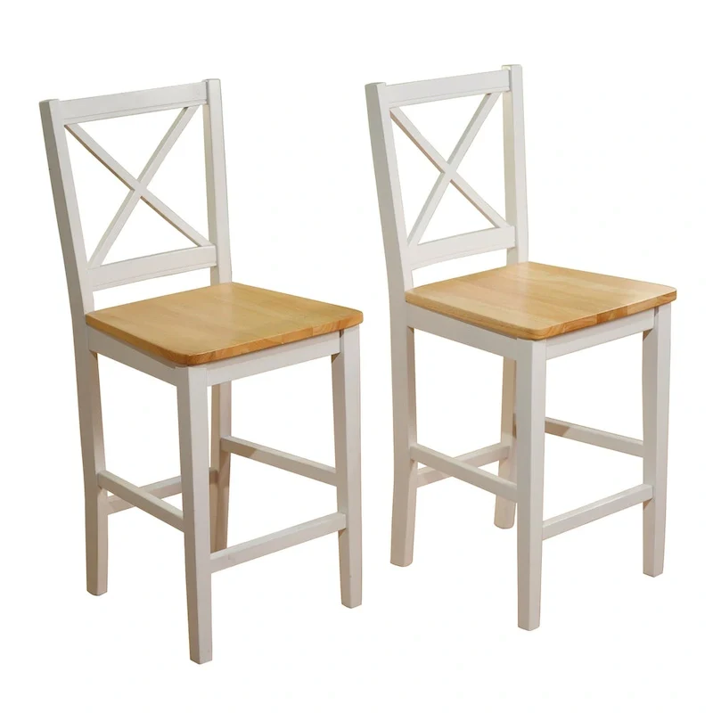 Virginia Cross Back 24-inch Stool (Set of 2)