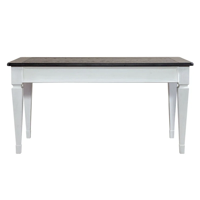 Allyson Park Wirebrushed White Charcoal Writing Desk