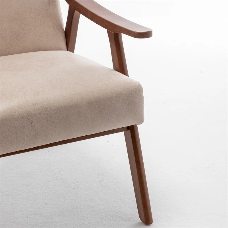 Mid-Century Modern Chair,Living Room Chair with Solid Wood Frame