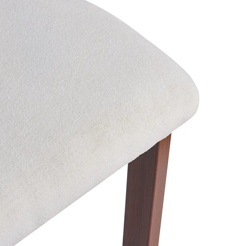 26.5 Round Upholstered Counter Stools, Set of 2 Low Back Bar Chairs with Black Metal Frame