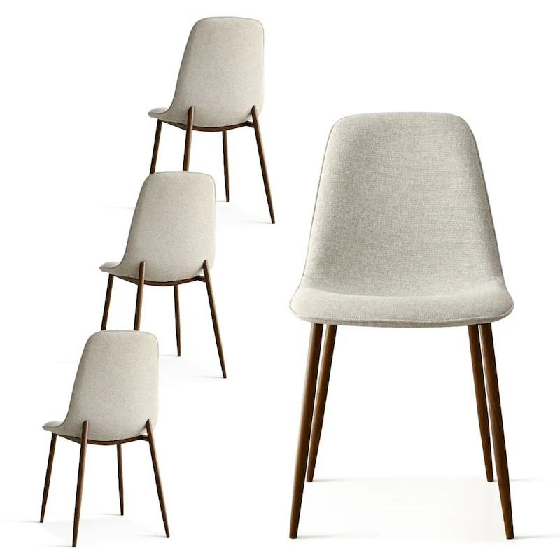 Modern Solid Back Side Dining Chair(Set of 4)