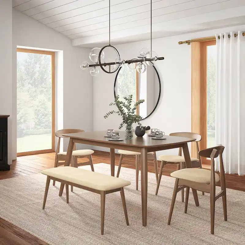 Ribe Mid-Century Modern Tapered Dining Set