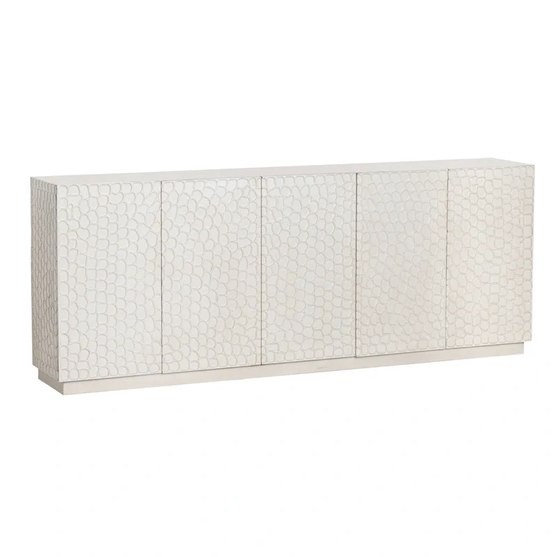 Mango Wood Five-Door Living Room Buffet Sideboard