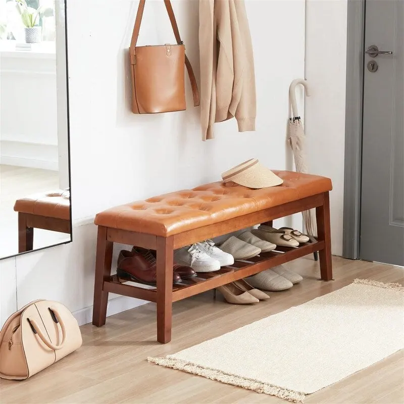 Shoe Bench Entryway - 43.3 D x 14 W x 18 H