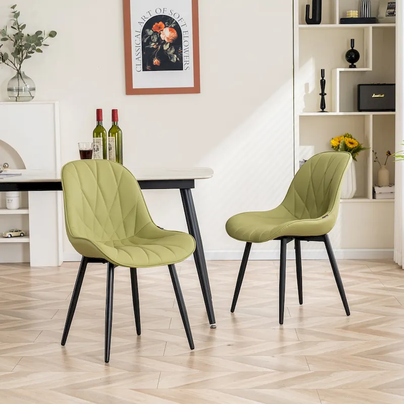 Upholstered Dining Chairs Set of 2 Modern Kitchen Chairs