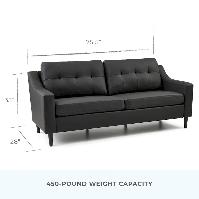 Brookside Ellen 75  Upholstered Scooped Arm Sofa