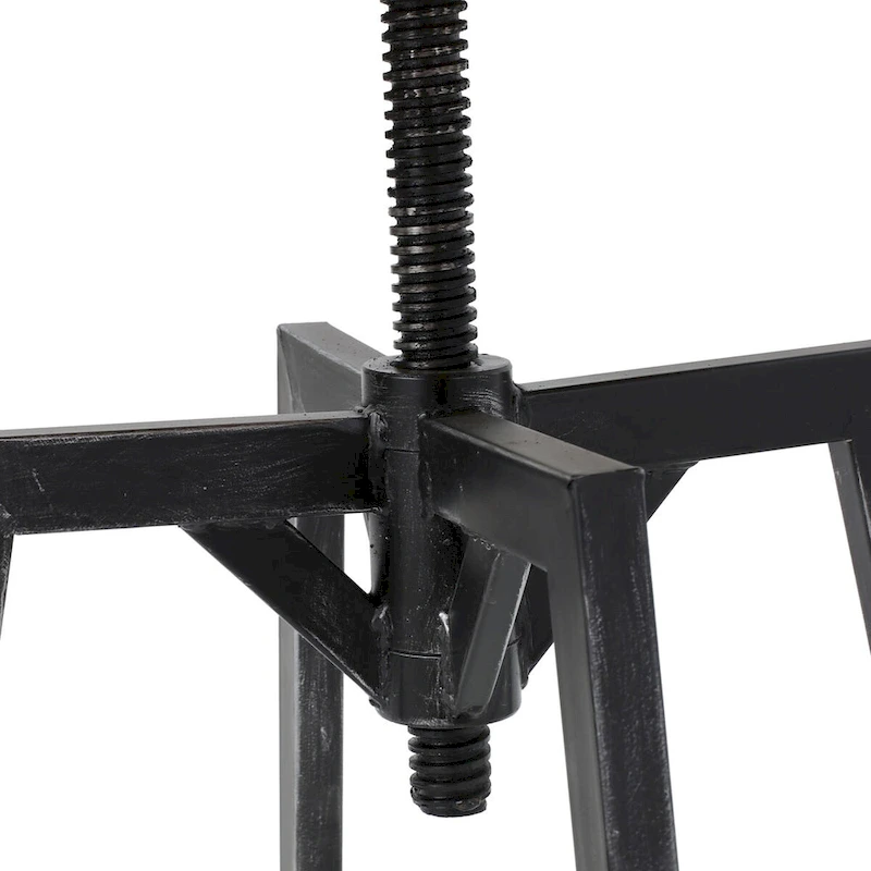 Metal barstool with wooden seat