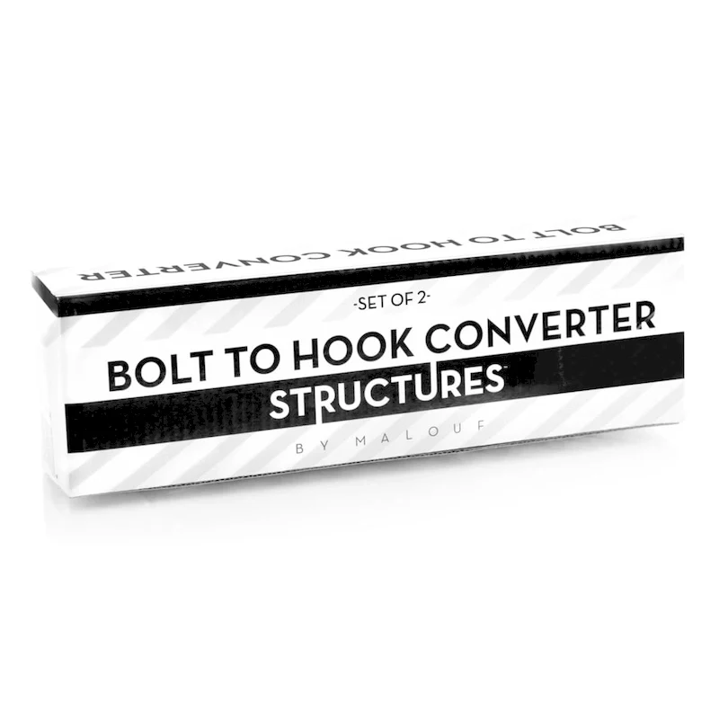 STRUCTURES By Malouf Bolt-On to Hook-On Conversion Bracket (Set of 2)