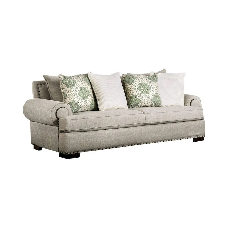 Jula Traditional Linen 2-piece Sofa Set