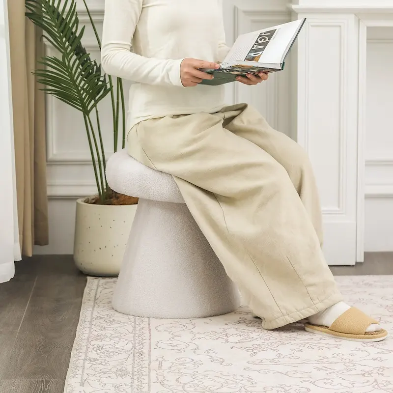 Mushroom Ottoman Large Soft Foot Stool