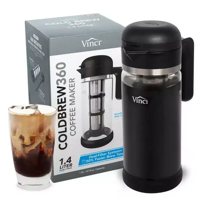 Vinci Housewares Cold Brew 360 Coffee Maker Black