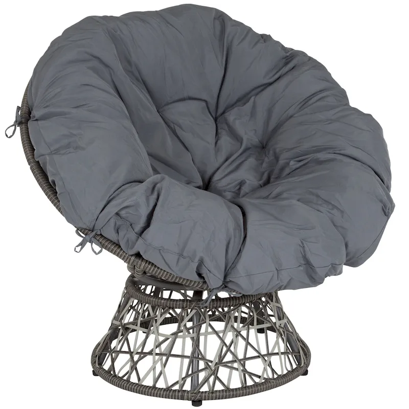 Papasan Swivel Patio Lounge Chair