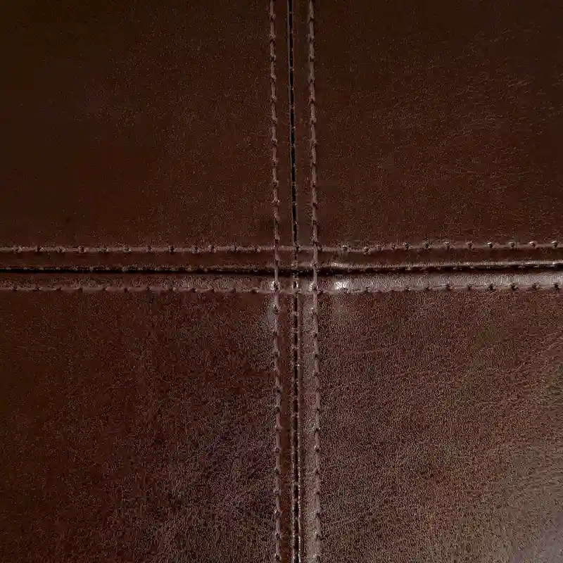 T-stitch Brown Leather Dining Chairs (Set of 2) by Christopher Knight Home