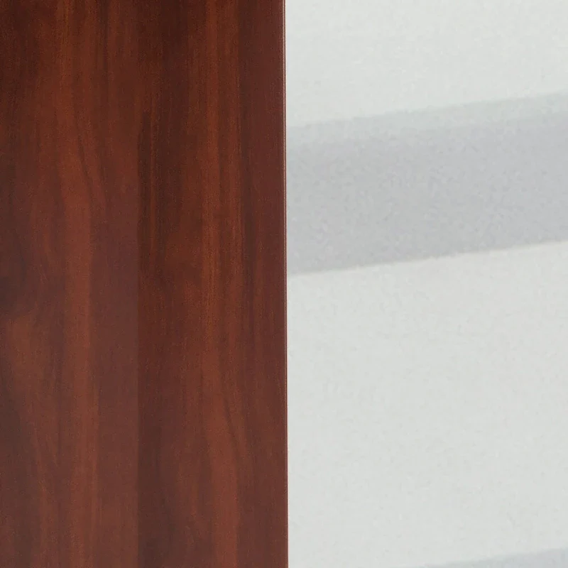 Modern Glass Top Computer Desk with Pull-out Keyboard Tray