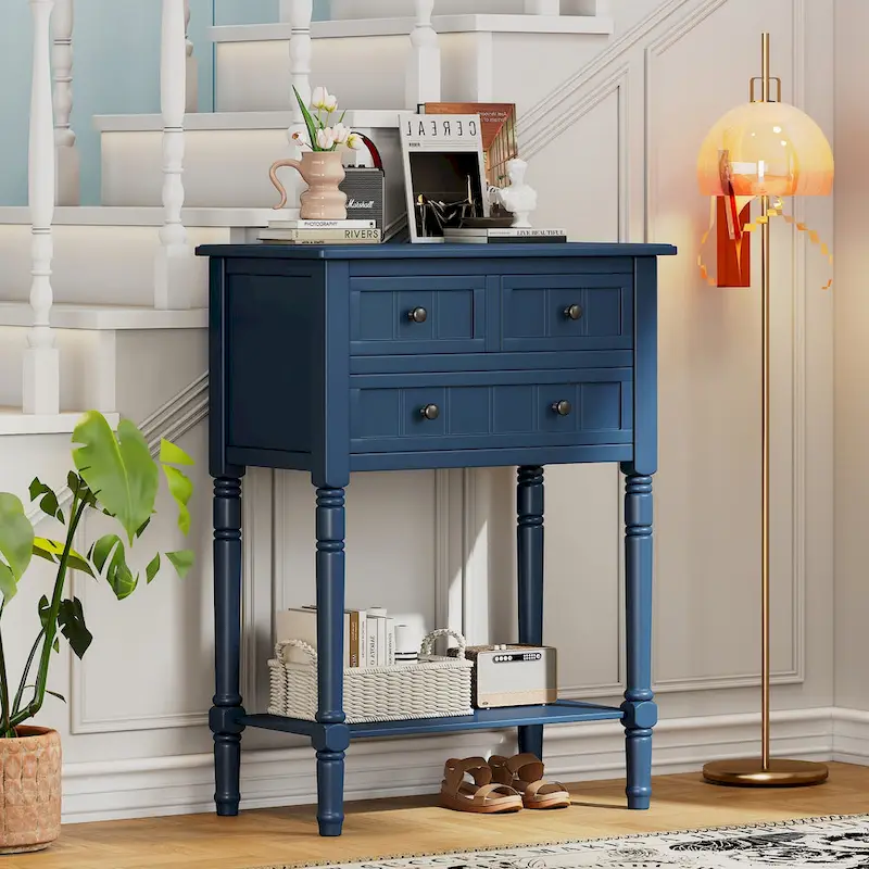 Narrow Console Table(Navy)