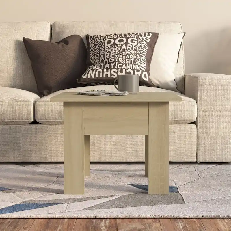 Sonoma Oak / Gray / White / Concrete Gray / Black Square Coffee Table – Modern Style, Living Room Use