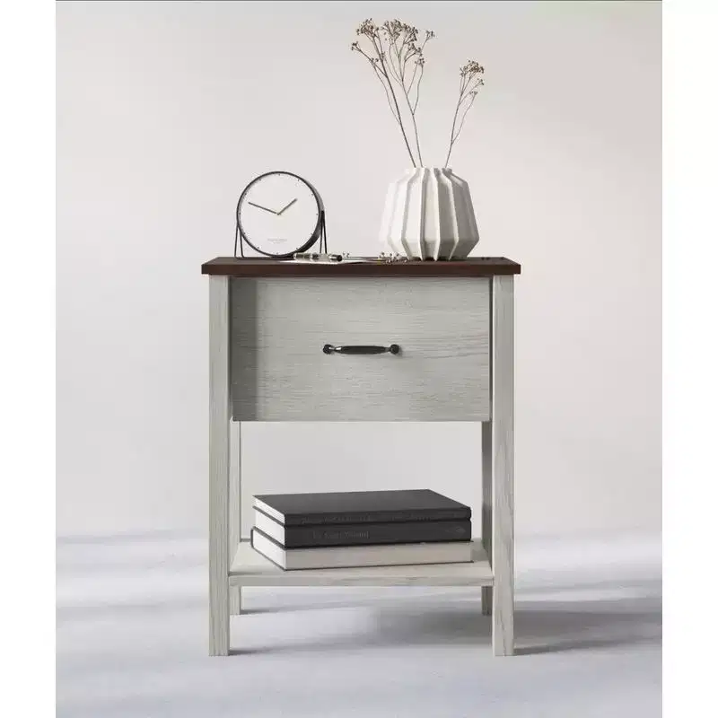 Home Design Sana Nightstand, White Oak